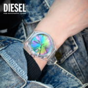 商场同款 Diesel 迪赛 极光果冻透明手表 44mm