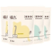 FUWAN 福丸 豆腐混合猫砂 玉米2.5kg*2+绿茶2.5kg*2（4包）