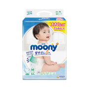 moony 尤妮佳 婴儿纸尿裤 畅透系列中号尿不湿 M64片