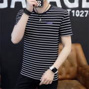 PLUS会员:THEYAGEWEISPORT  男士短袖条纹T恤 MF-6536