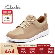 Clarks 其乐 男士经典三瓣鞋潮流百搭有型舒适休闲时尚运动鞋TriStellar Go 褐灰色拼色261590457 41.5