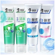 DARLIE 好来 原黑人)白·酵素清新薄荷/淡雅花香牙膏 美白提亮去牙渍 去异味（含赠品共480g）.