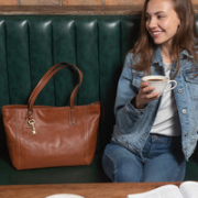 FOSSIL EMMA系列 女士牛皮手提托特包 ZB6844