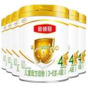 金领冠 伊利奶粉 金领冠系列 儿童配方奶粉（3-6岁儿童适用）4段900克*6听(整箱装)