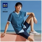 SUPER会员、限尺码：HLA 海澜之家 男士短袖T恤 HNTBJ2Q009A