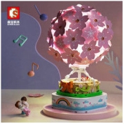 SEMBO BLOCK 森宝积木 601150 樱花热气球音乐盒 718颗粒 2公仔