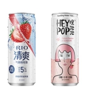 88VIP、天猫U先：RIO锐澳  5度 草莓味+heypop 气泡鸡尾酒 330ml*2罐礼盒