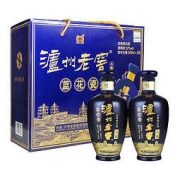 泸州老窖 蓝花瓷 头曲 双瓶礼盒 浓香型白酒 52度 升级版 500ml 2瓶装 礼盒