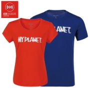 地球科学家 女修身速干透气印花T恤