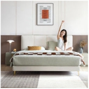 SUNHOO 双虎-全屋家具 22RC6002A 皮艺双人软包床 150*200cm
