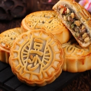 PLUS会员：老五仁大月饼老式传统月饼黑芝麻多口味月饼批发新鲜 老五仁+黑芝麻+豆沙 50g*16个