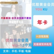 新低！优酷 VIP会员年卡 12个月