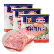 MALING 梅林B2 上海梅林午餐肉罐头340gx3/5户外火锅早餐煎饼即食猪肉食品特产 午餐肉340g*3罐