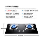 Haier 海尔 燃气灶 天然气灶 双一级能效 聚能直喷火 宽频火力 台嵌两用 家用煤气灶双灶以旧换新QE5B0