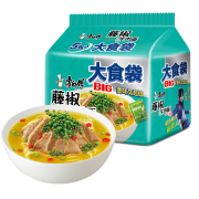 康师傅 方便面 大食袋藤椒牛肉 145g*5包
