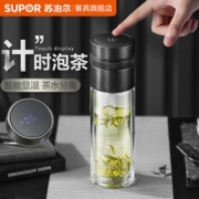 苏泊尔 茶水分离双层玻璃杯茶杯 240ml