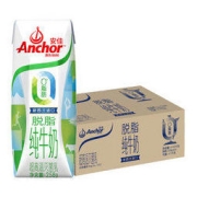 Anchor 安佳 牛奶 新西兰进口成人青少年轻欣脱脂牛奶 营养早餐年货258g*24盒/箱草饲奶源