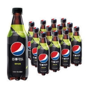 pepsi 百事 可乐 无糖 Pepsi 碳酸饮料 青柠味 汽水 中胶瓶 500ml*12瓶 饮料整箱 （新老包装随机发货）百事出品