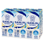 SANLIN 三麟 泰国进口 原味豆奶 200ml*6瓶 +牙刷*2件