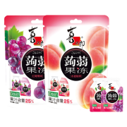 京东极速版:喜之郎 蒟蒻果冻120g/袋 红葡萄味+水蜜桃味 2袋装
