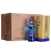 PLUS会员：洋河 蓝色经典 海之蓝 浓香型白酒 42度 520ml*6瓶 整箱装（内含3个礼袋）旗舰版 口感绵柔