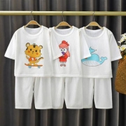PLUS会员：豫卢童展  儿童七分袖家居服套装 *2套