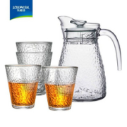Lovwish 乐唯诗 锤纹玻璃水壶1200mL+玻璃杯220mL*4个