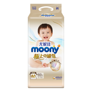 PLUS会员：moony 极上通气系列 婴儿纸尿裤 M60片*3件