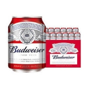 Budweiser 百威 淡色拉格啤酒 255ml*12听 整箱装 mini罐