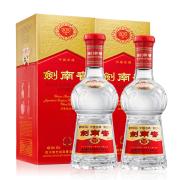 京喜APP：剑南春 水晶剑 52%vol 浓香型白酒 500ml*2瓶 双支装
