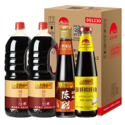 李锦记 酱油醋蚝油 锦珍生抽1.45kg*2+醇酿陈醋410ML+味蚝鲜480g家庭常用调料组合装