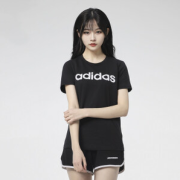 adidas 阿迪达斯 短袖女装 GP7138 黑色/白 S