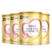 PLUS会员：FIRMUS 飞鹤 臻爱倍护超级飞帆 幼儿配方奶粉 3段 300g*4罐