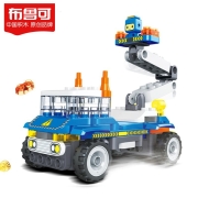 PLUS会员：BLOKS 布鲁可积木 交通工具系列 61109 鲁鲁百变高空作业车
