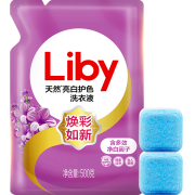 京东极速版:立白  天然亮白护色洗衣液 500g*1袋+泡腾片2块