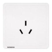 SIEMENS 西门子 开关插座 16A三孔插座面板 致典雅白色