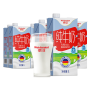 Weidendorf 德亚 全脂纯牛奶早餐奶1L*6盒*4件