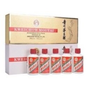 MOUTAI 茅台 飞天 酱香型白酒 53度 50ml*5瓶*2盒（金色+白色）组合装