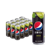 限地区：pepsi 百事 无糖可乐 青柠味 汽水 330ml*12罐+凑单