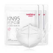 WELLDAY 维德 KN9501 KN95无呼吸阀 口罩 3只 白色
