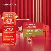 SanDisk 闪迪 至尊极速移动系列 MicroSD存储卡 256GB（UHS-I、V30、U3、A2）