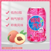 珍珍 桃味汽水 330mL*6罐 赠随机饮料2罐