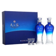 YANGHE 洋河 京东PLUS:洋河 蓝色经典 天之蓝 浓香型白酒 52度 480ml*2瓶 礼盒装 高度白酒口感绵柔浓香型