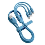 PISEN 品胜 Type-C/Lightning/Micro-B 2.4A 数据线 TPE 1m 天空蓝