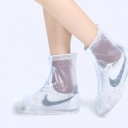 厚实防滑！赛乐透   防滑雨鞋  白色