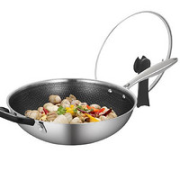 炊大皇 CG34QM 304不锈钢炒锅 34cm