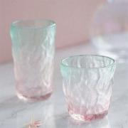 京喜app：今时月 冰川纹玻璃杯 1高1矮