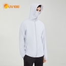 UV100防晒衣男夏季轻薄透气防紫外线外套户外防晒服22568 浅灰色XL
