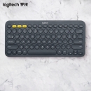罗技（Logitech）蓝牙键盘K380可多设备切换笔记本平板IPAD电脑适用时尚静音超薄巧克力按键 K380 黑色