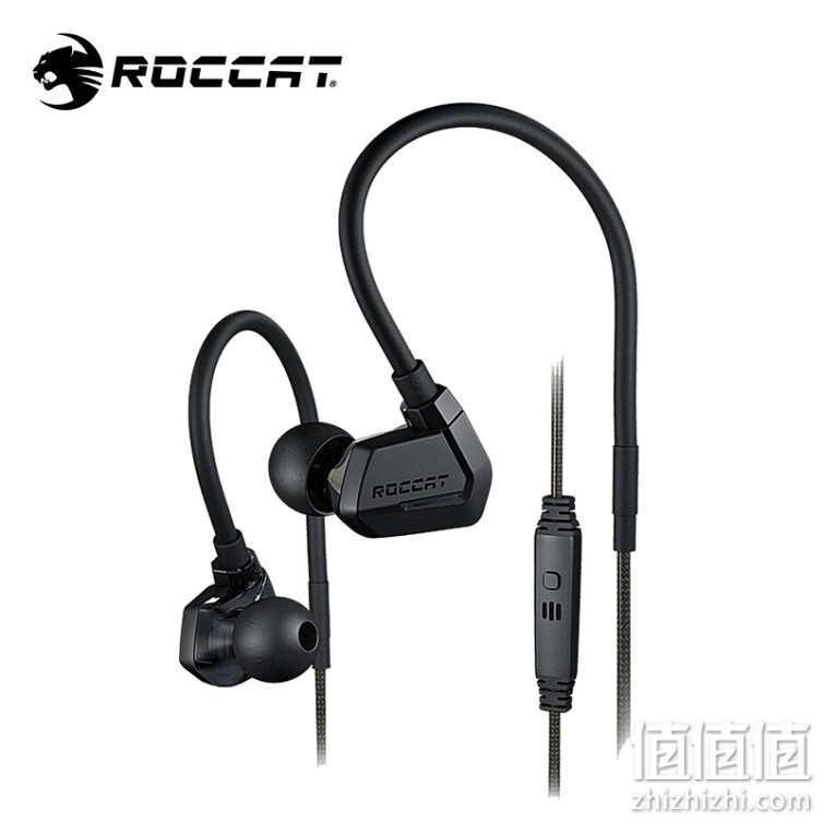 德国冰豹ROCCAT双音豹SCORE有线入耳式带耳麦耳机（电脑手机运动游戏耳机带麦 被动降噪） 黑色